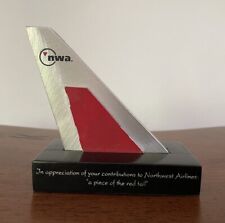 Vintage Northwest Airlines Boeing 747 NWA Red Tail Wing Piece Aircraft Artifact picture