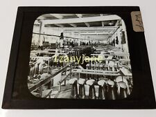 KFF HISTORIC Magic Lantern GLASS Slide SHOE FACTORY MANY WORKBENCHES AND BOOTS picture